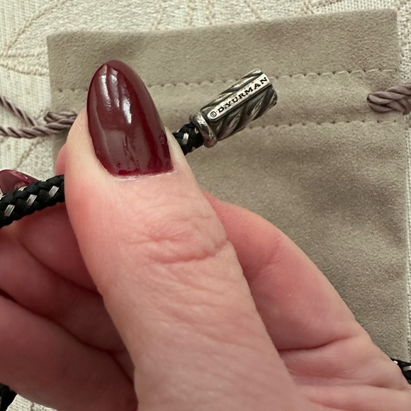 Authentic EUC Small David Yurman Black and Silver Rope Bracelet main image 0